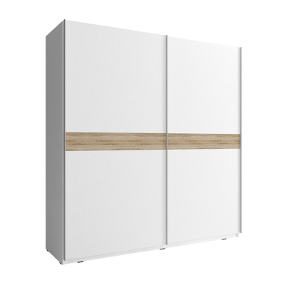 Kleiderschrank 150 cm MELODY 6 – weiß / Eiche sonoma