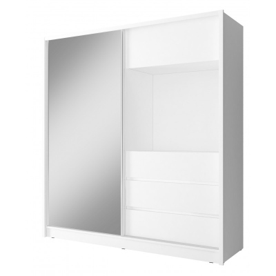 TV-Schrank mit Spiegel 200 cm MARKEL – weiß