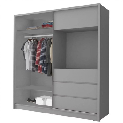 TV-Schrank mit Spiegel 200 cm MARKEL – graphit