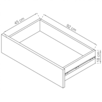 TV-Schrank mit Spiegel 200 cm MARKEL – graphit