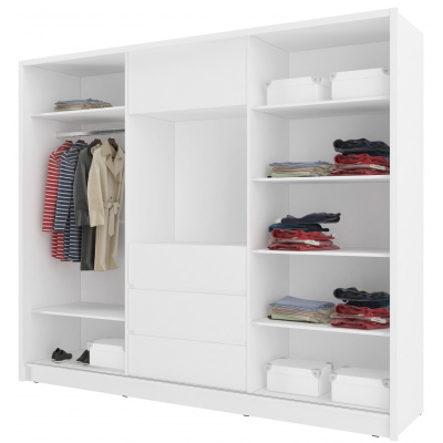 Weißer TV-Schrank 250 cm MARKEL – Weiß