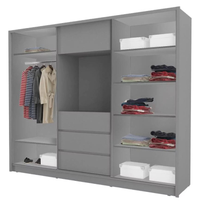 TV-Schrank 250 cm MARKEL – graphit