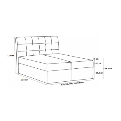 Doppelbett mit Matratze und Lattenrost Sandy Lila 160 + Gratis-Topper