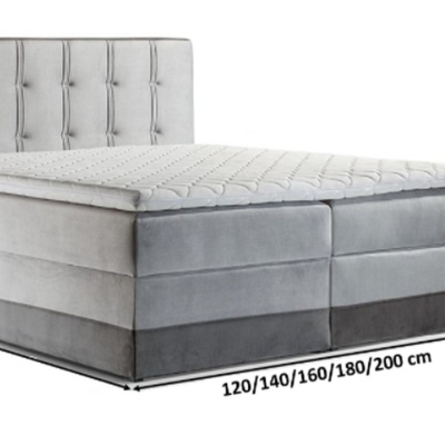 Polsterbett Boxspring 120x200 MARYLIN – Braun + GRATIS Topper