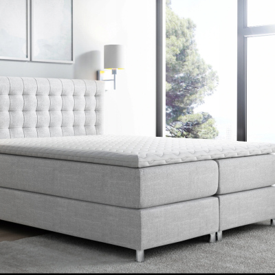 Boxspringbett 120x200 LUCA – Grau + GRATIS Topper