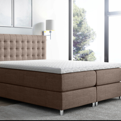 Boxspringbett 120x200 LUCA – Braun + GRATIS Topper