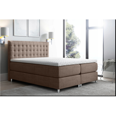 Boxspringbett 120x200 LUCA – Braun + GRATIS Topper