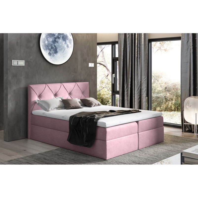 Elegantes Kontinentalbett 120x200 CARMEN – lila 1 + Gratis-Topper