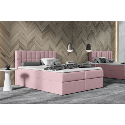 Polstereinzelbett 120x200 KATE – rosa + Gratis-Topper