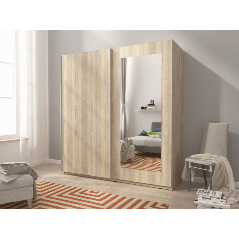 Kleiderschrank 200 cm MELODY 8 – Eiche sonoma