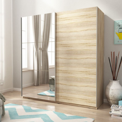 Kleiderschrank 200 cm MELODY 2 – Eiche sonoma