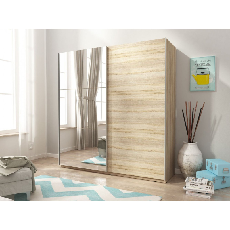 Kleiderschrank 200 cm MELODY 2 – Eiche sonoma