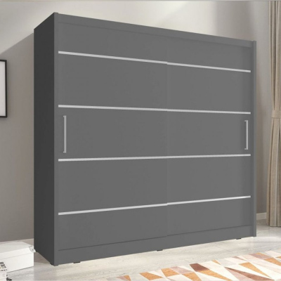 Schwebetürenschrank 200 cm MARVAN – Graphit