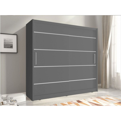 Schwebetürenschrank 200 cm MARVAN – Graphit