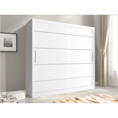 Schwebetürenschrank 200 cm MARVAN – Weiß