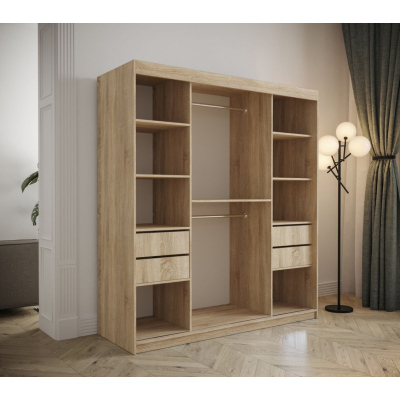 Kleiderschrank mit Schiebetüren 180 cm TALIA – weiß / rosa