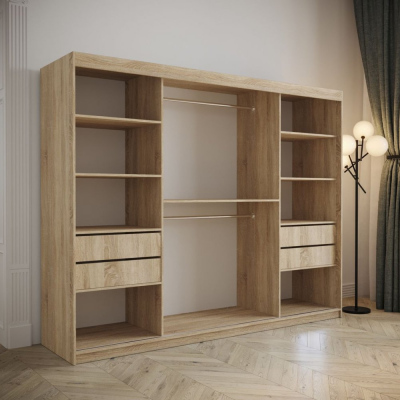 Kleiderschrank mit Schiebetüren 250 cm TALIA – weiß / rosa