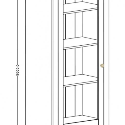 Außergewöhnliche Vitrine EROL – abisko ash / Eiche Lefkas, links