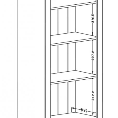 Außergewöhnliche Vitrine EROL – abisko ash / Eiche Lefkas, links