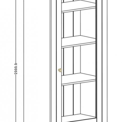 Außergewöhnliche Vitrine EROL – abisko ash / Eiche Lefkas, rechts