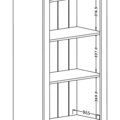 Außergewöhnliche Vitrine EROL – abisko ash / Eiche Lefkas, rechts