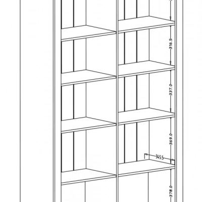 Zweitürige Vitrine EROL – Abisko-Ash / Lefkas-Eiche