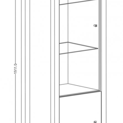 OKAL Glasschrank – appenzeller/schwarz