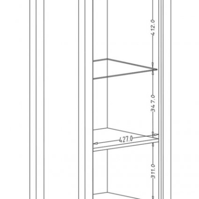 OKAL Glasschrank – appenzeller/schwarz