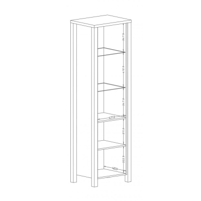 OKAL Glasschrank – appenzeller/schwarz