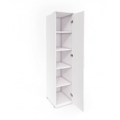 Eintüriger Schrank OLIKA – Breite 45 cm, weiß