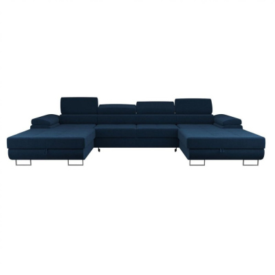 Moderne U-förmige Couchgarnitur ANDREA – blau