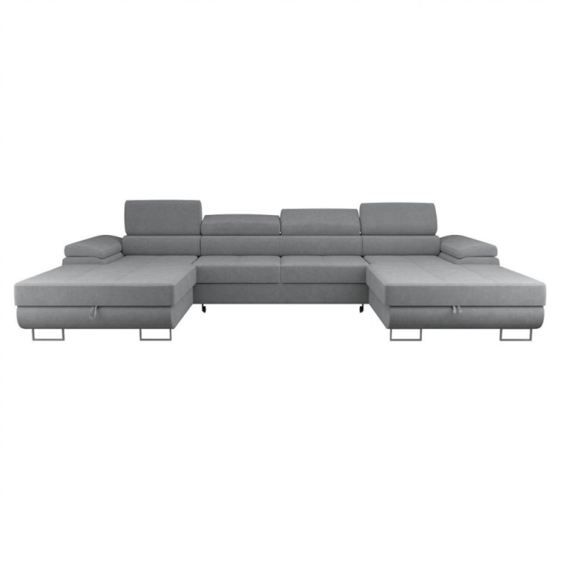 Moderne U-förmige Couchgarnitur ANDREA – grau