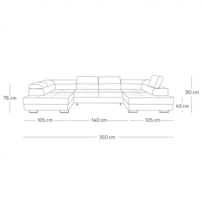 Couchgarnitur WILFRED U2 – Gelb 1