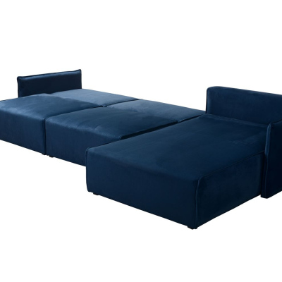 Ecksofa mit Hocker LUIZA 2 – Blau