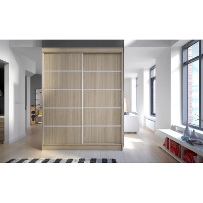 Kleiderschrank CHANNA 4 – Breite 150 cm, sonoma