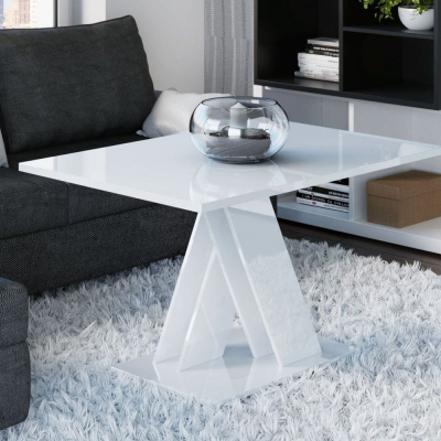 Couchtisch PEPAX MINI – glänzend weiß