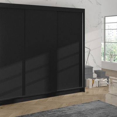 Kleiderschrank DANIELLA 2 – Breite 200 cm, schwarz