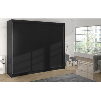 Kleiderschrank DANIELLA 2 – Breite 200 cm, schwarz