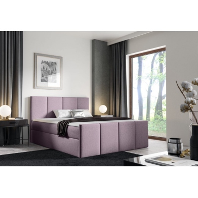 Bett mit Matratze und Lattenrost LOLA – 180x200, lila 2 + KOSTENLOSER Topper