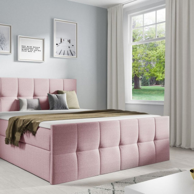 Doppelbett CHLOE – 160x200, rosa + GRATIS-Topper