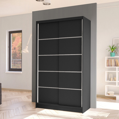 Eleganter Kleiderschrank ARINI 4 – Breite 100 cm, schwarz