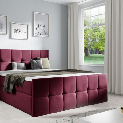 Einzelbett CHLOE – 120x200, rot + Gratis-Topper