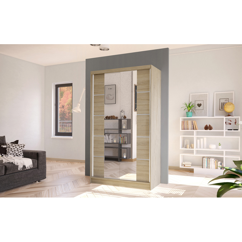 Eleganter Kleiderschrank ARINI 5 – Breite 100 cm, Sonoma-Eiche