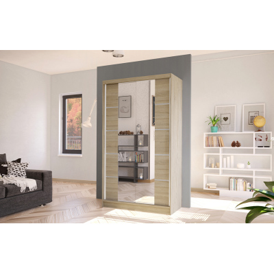 Eleganter Kleiderschrank ARINI 5 – Breite 100 cm, Sonoma-Eiche