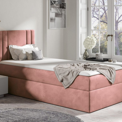 Boxspringbett CELESTA MINI – 100x200, Rosa + GRATIS Topper