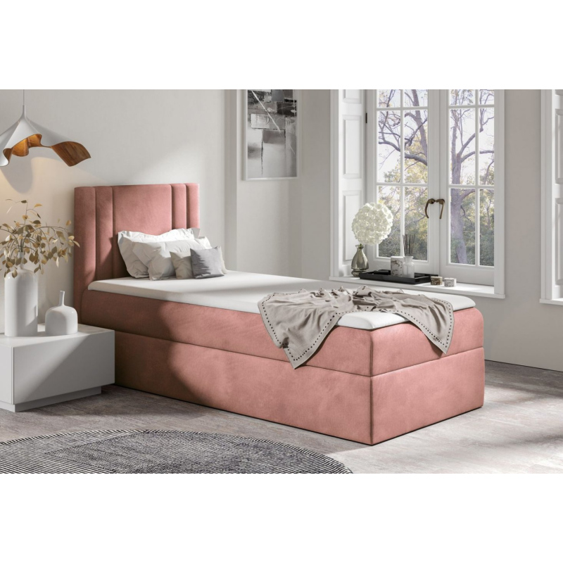 Boxspringbett CELESTA MINI – 100x200, Rosa + GRATIS Topper