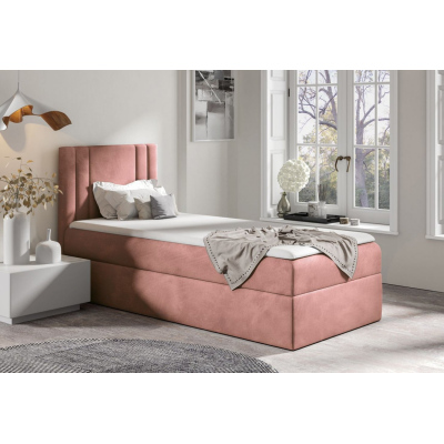 Boxspringbett CELESTA MINI – 100x200, Rosa + GRATIS Topper