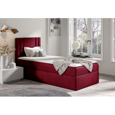 Boxspringbett CELESTA MINI – 100x200, Rot + GRATIS Topper