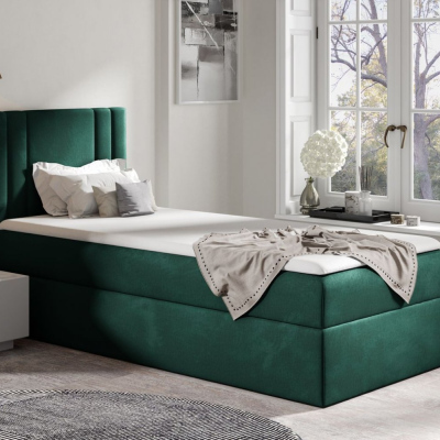 Boxspringbett CELESTA MINI – 100x200, Grün + GRATIS Topper