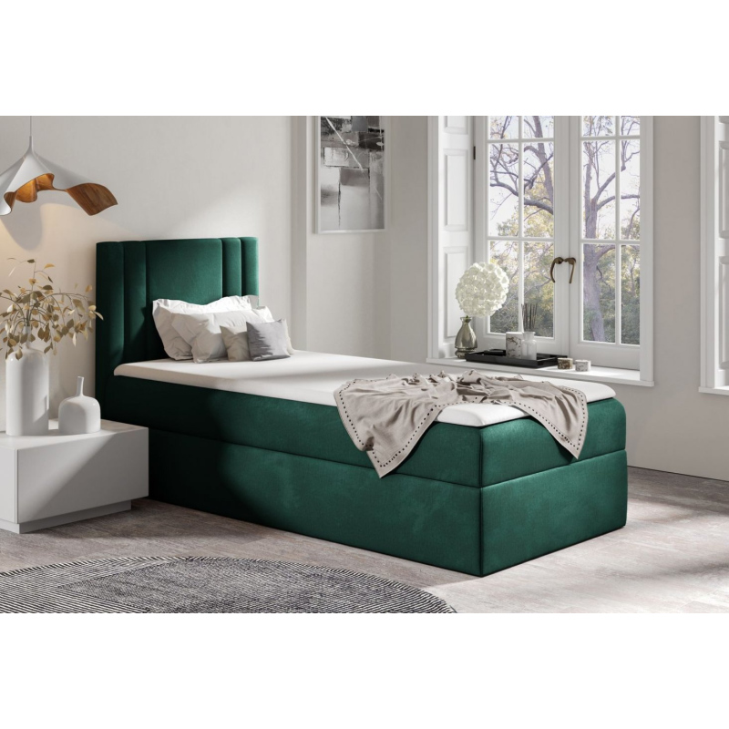 Boxspringbett CELESTA MINI – 100x200, Grün + GRATIS Topper